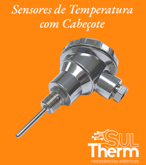 Sensor C/ Cabeçote "J", "K" ou PT-100